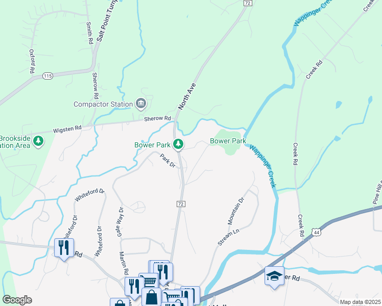 map of restaurants, bars, coffee shops, grocery stores, and more near 138 North Avenue in Pleasant Valley