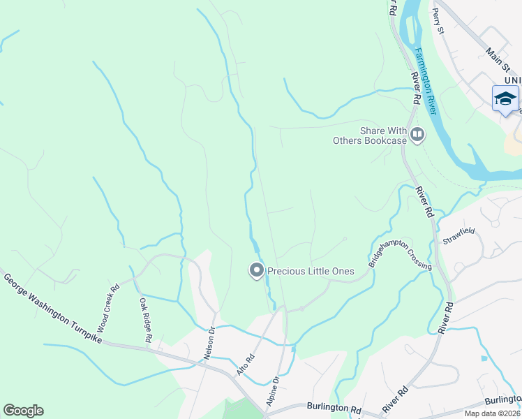 map of restaurants, bars, coffee shops, grocery stores, and more near 93 Alpine Drive in Burlington