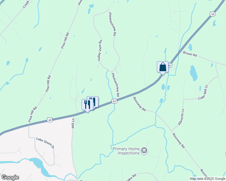 map of restaurants, bars, coffee shops, grocery stores, and more near 11 Pleasantview Road in Pleasant Valley