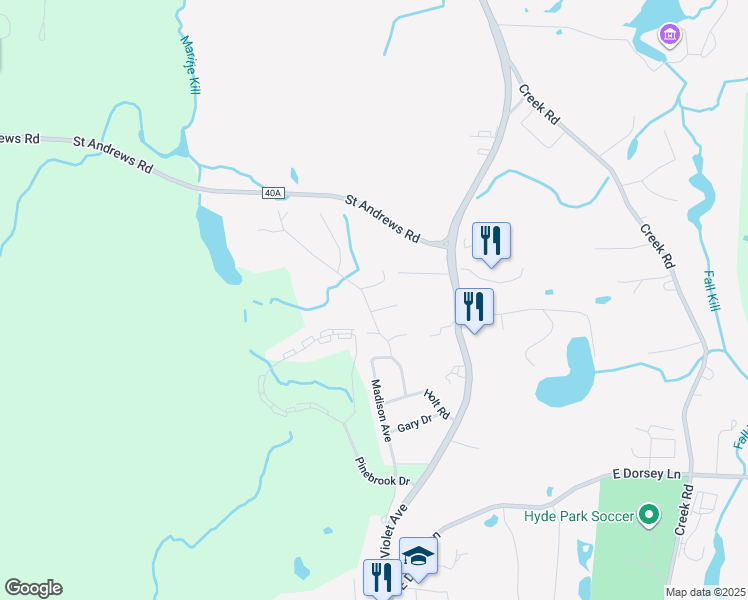 map of restaurants, bars, coffee shops, grocery stores, and more near 37 Holt Road in Hyde Park