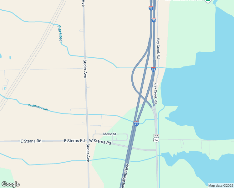 map of restaurants, bars, coffee shops, grocery stores, and more near in Erie