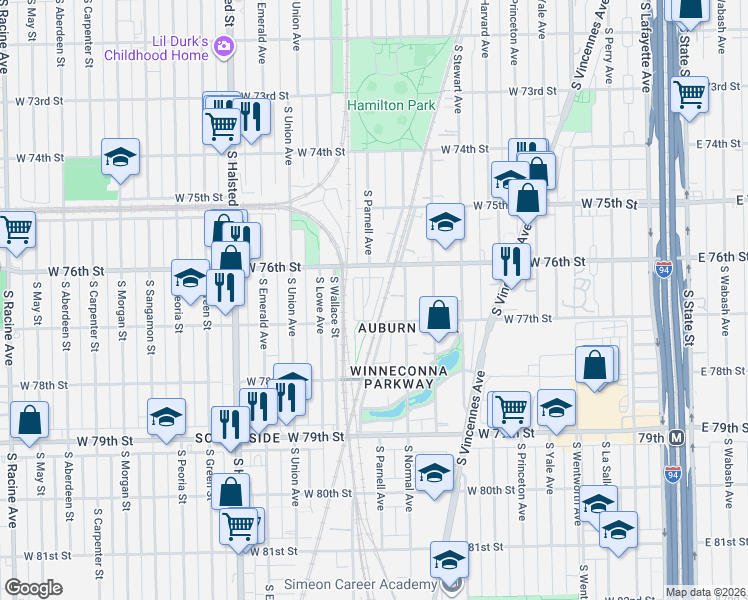 map of restaurants, bars, coffee shops, grocery stores, and more near in Chicago