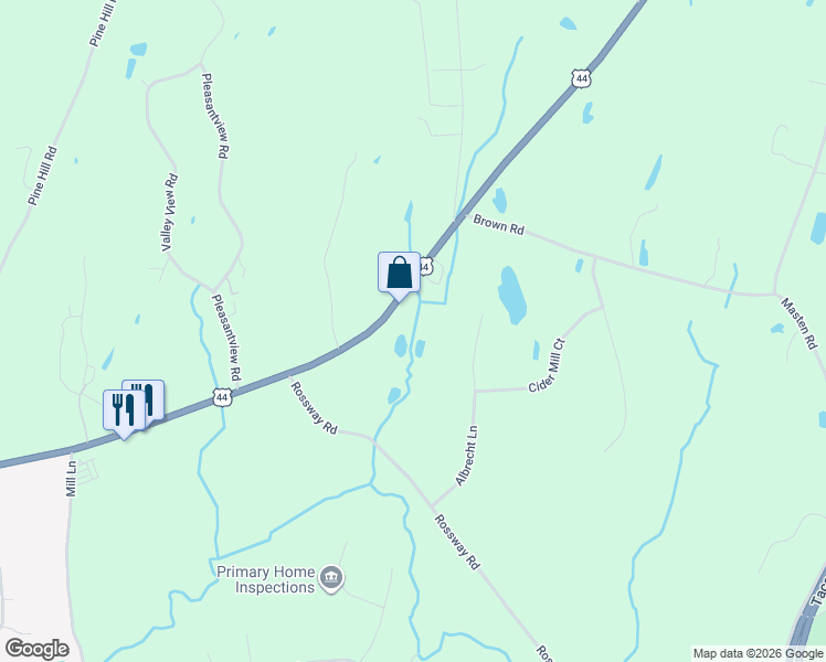 map of restaurants, bars, coffee shops, grocery stores, and more near 2002 U.S. 44 in Pleasant Valley