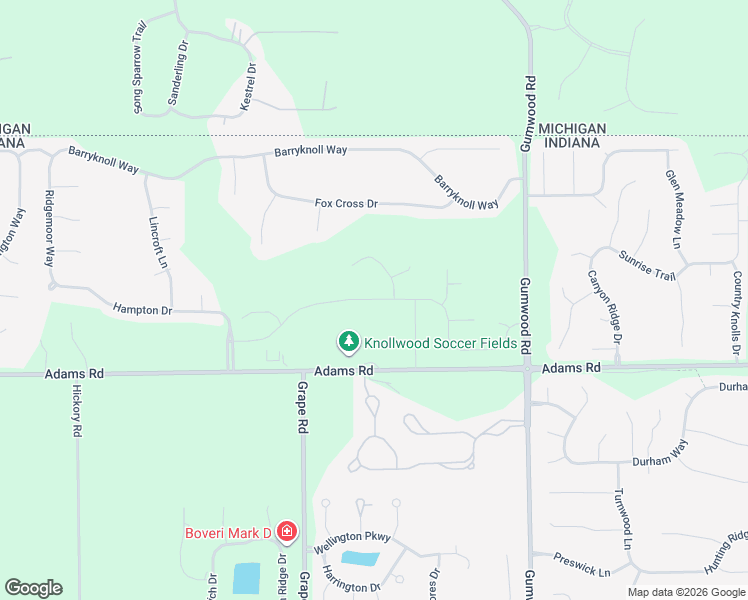 map of restaurants, bars, coffee shops, grocery stores, and more near 16437 Baywood Lane in Granger