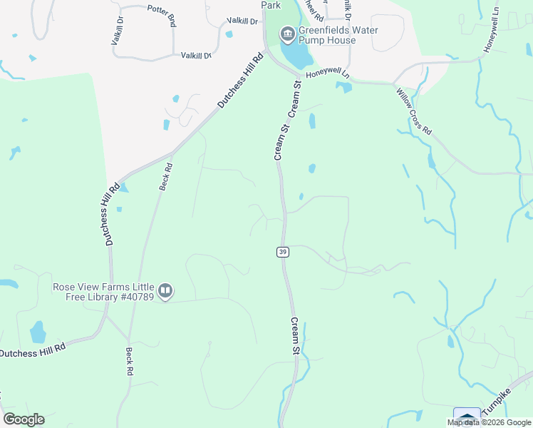map of restaurants, bars, coffee shops, grocery stores, and more near 226 Cream Street in Poughkeepsie