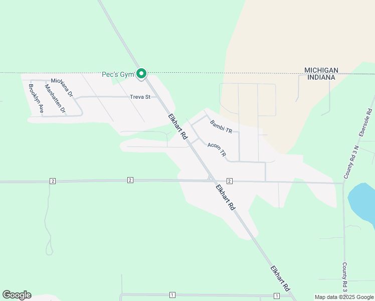 map of restaurants, bars, coffee shops, grocery stores, and more near 29690 Prairieview Farms Boulevard in Elkhart