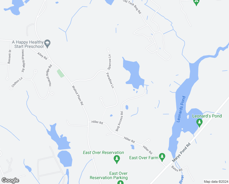 map of restaurants, bars, coffee shops, grocery stores, and more near 94 Paradise Lane in Rochester