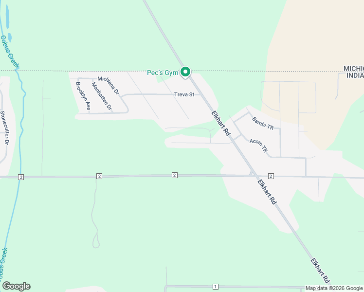 map of restaurants, bars, coffee shops, grocery stores, and more near 29910 Prairieview Farms Boulevard in Elkhart