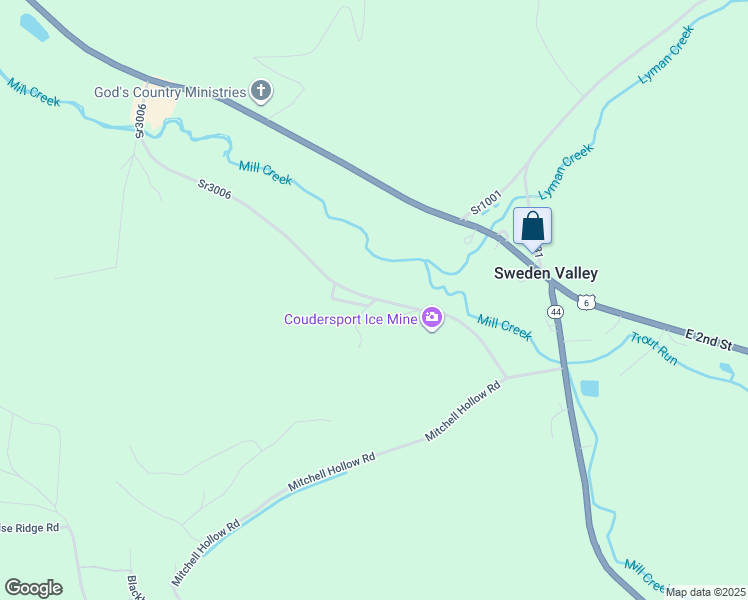 map of restaurants, bars, coffee shops, grocery stores, and more near 176 Sr3006 in Coudersport