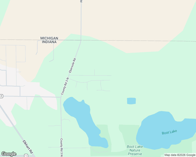 map of restaurants, bars, coffee shops, grocery stores, and more near 28579 Golden Pond Trail in Elkhart