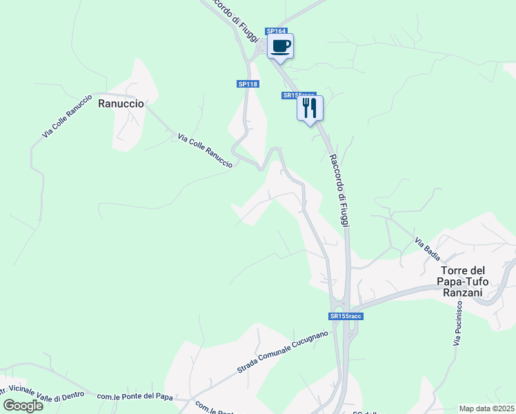 map of restaurants, bars, coffee shops, grocery stores, and more near 3 Via Colle del pero in Provincia di Frosinone