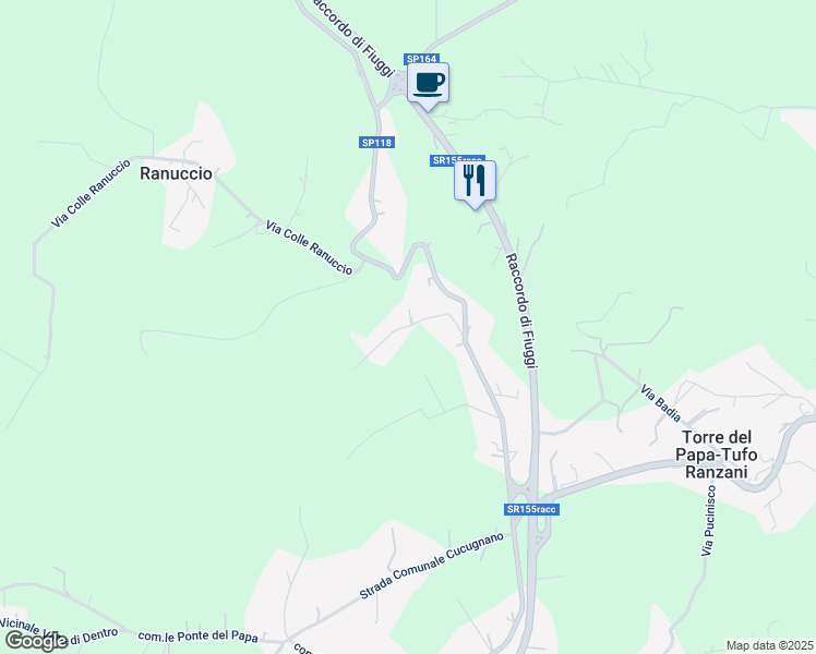 map of restaurants, bars, coffee shops, grocery stores, and more near 3 Via Colle del pero in Provincia di Frosinone