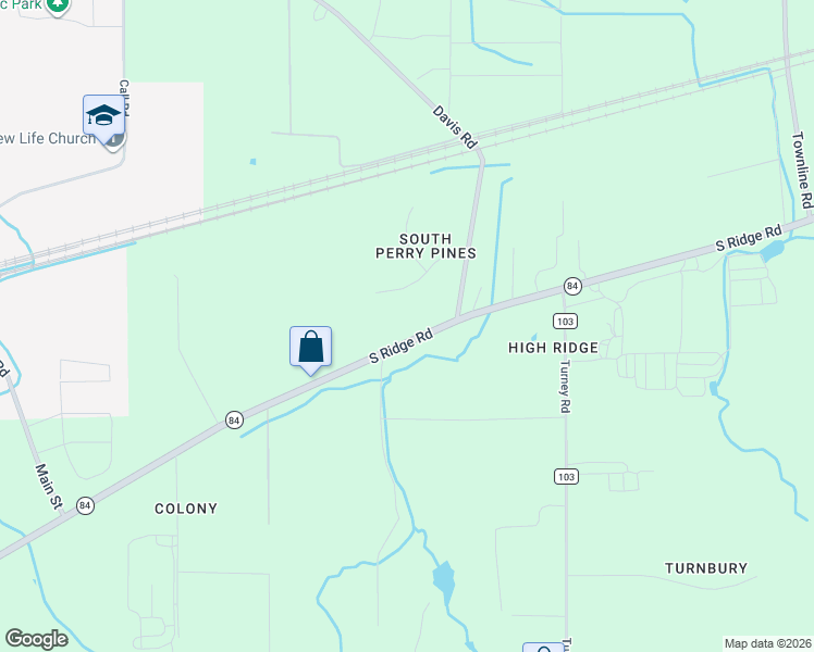 map of restaurants, bars, coffee shops, grocery stores, and more near 4770 South Pine Lane in Perry
