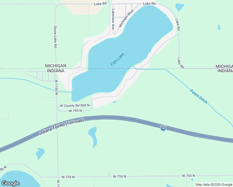 map of restaurants, bars, coffee shops, grocery stores, and more near 11188-11192 W County Road 805 N in Shipshewana
