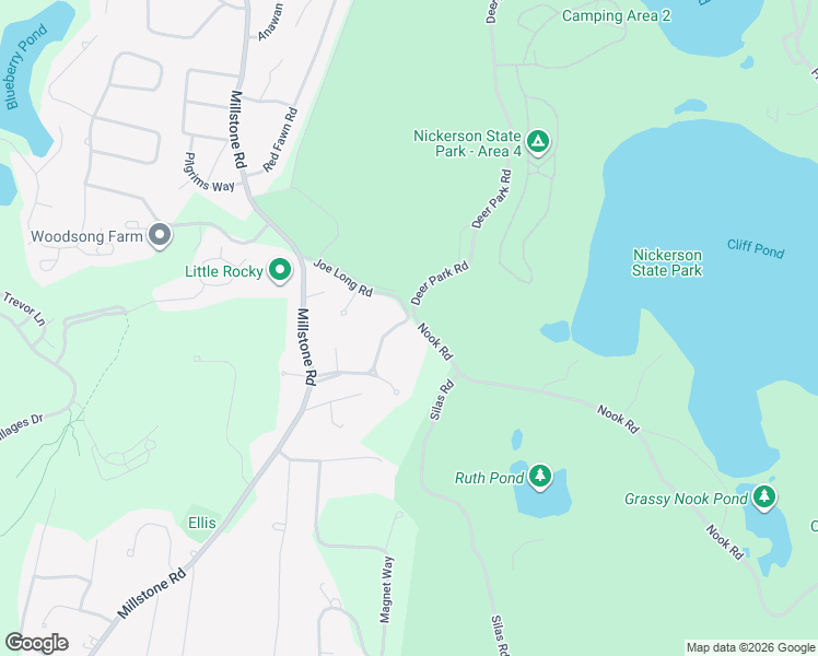 map of restaurants, bars, coffee shops, grocery stores, and more near 65 Windswept Road in Brewster
