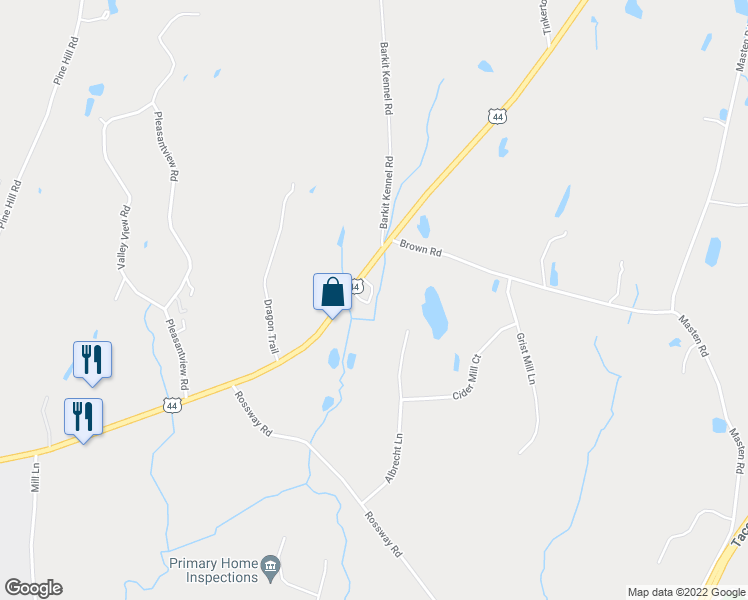 map of restaurants, bars, coffee shops, grocery stores, and more near 2034 U.S. 44 in Pleasant Valley