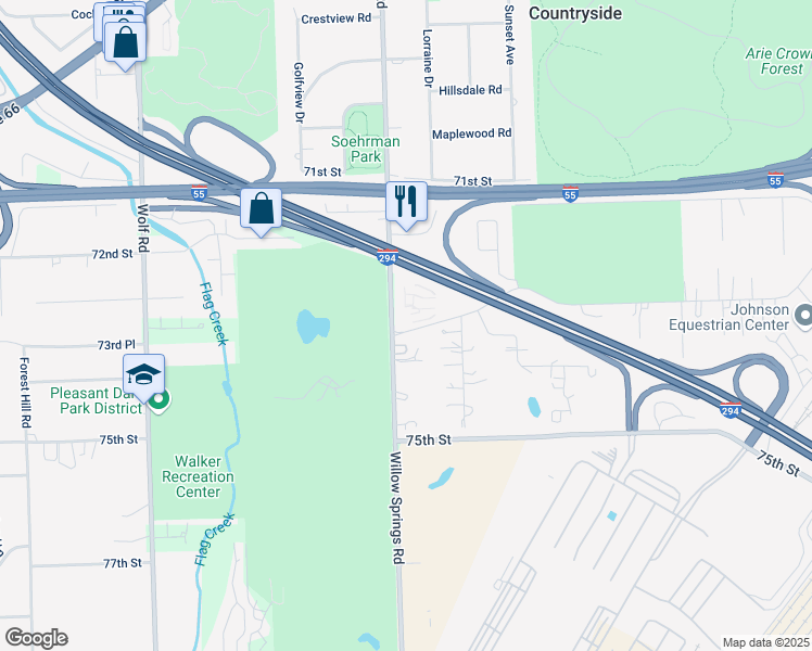 map of restaurants, bars, coffee shops, grocery stores, and more near in Cook County