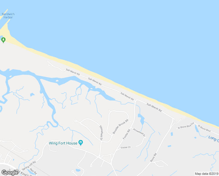 map of restaurants, bars, coffee shops, grocery stores, and more near 111 Salt Marsh Road in Sandwich