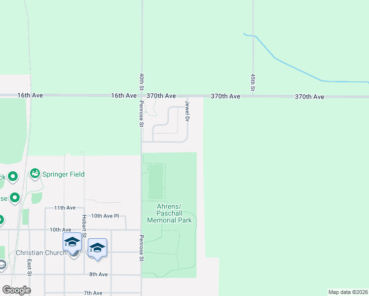 map of restaurants, bars, coffee shops, grocery stores, and more near 1960 Jewel Drive in Grinnell