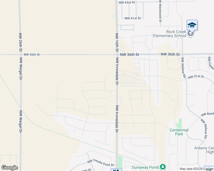 map of restaurants, bars, coffee shops, grocery stores, and more near 3009 Northwest Woodbury Drive in Ankeny