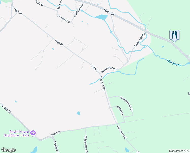 map of restaurants, bars, coffee shops, grocery stores, and more near 1205 Flanders Road in Coventry