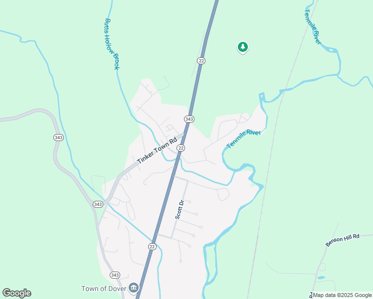 map of restaurants, bars, coffee shops, grocery stores, and more near 19 May Lane in Dover Plains