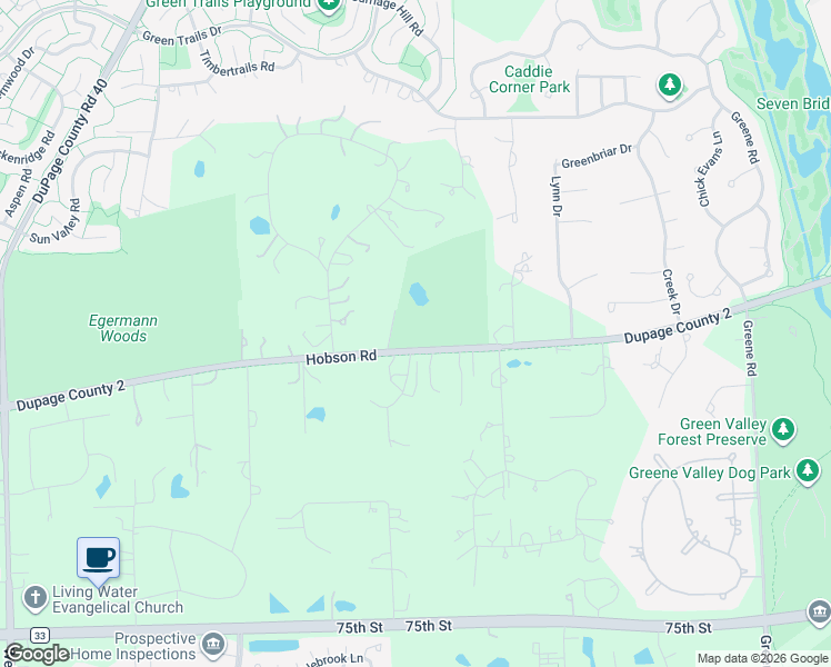 map of restaurants, bars, coffee shops, grocery stores, and more near 23W730 Hobson Road in Naperville