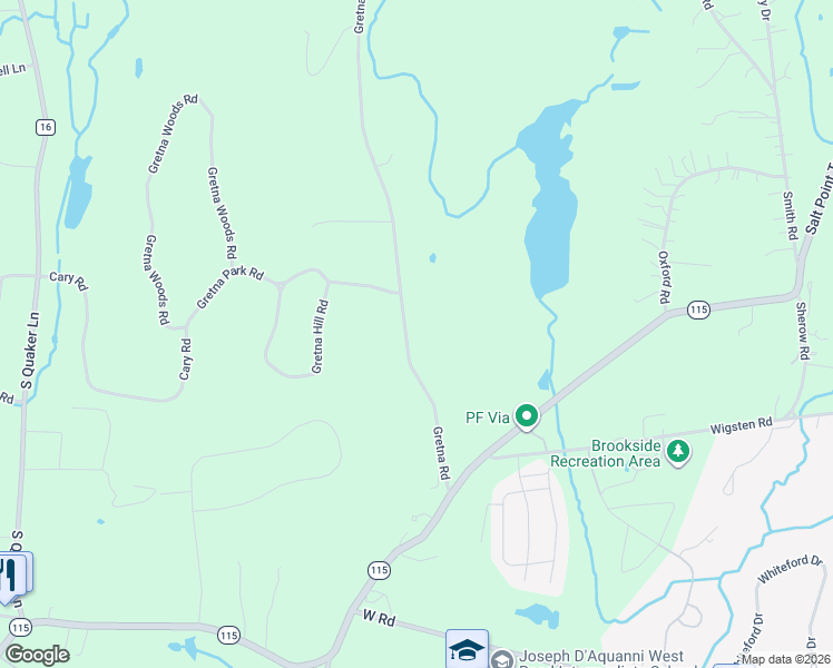 map of restaurants, bars, coffee shops, grocery stores, and more near 66 Gretna Road in Pleasant Valley