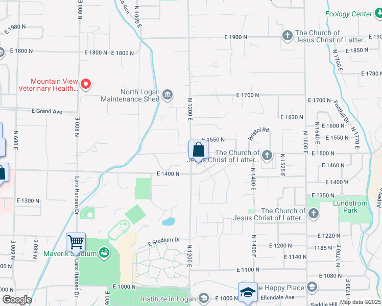 map of restaurants, bars, coffee shops, grocery stores, and more near in Logan