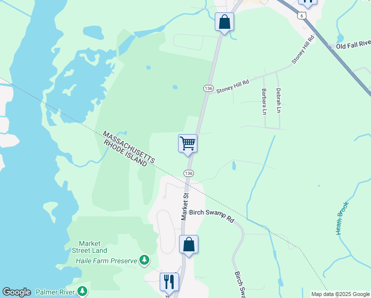 map of restaurants, bars, coffee shops, grocery stores, and more near 417 Market Street in Swansea