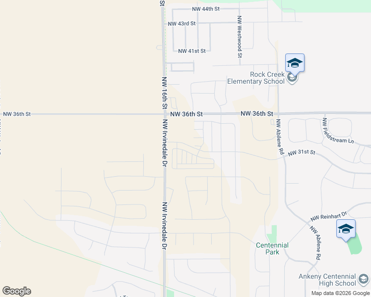 map of restaurants, bars, coffee shops, grocery stores, and more near 2903 Northwest 31st Street in Ankeny