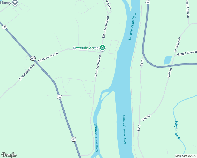 map of restaurants, bars, coffee shops, grocery stores, and more near 976 Echo Beach Road in Towanda