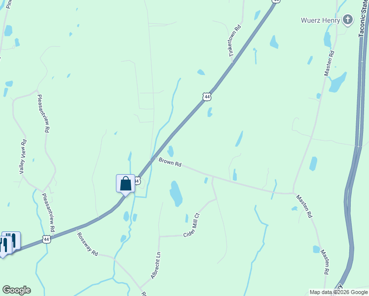 map of restaurants, bars, coffee shops, grocery stores, and more near 11 Brown Road in Pleasant Valley