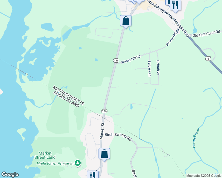 map of restaurants, bars, coffee shops, grocery stores, and more near 350 Market Street in Swansea