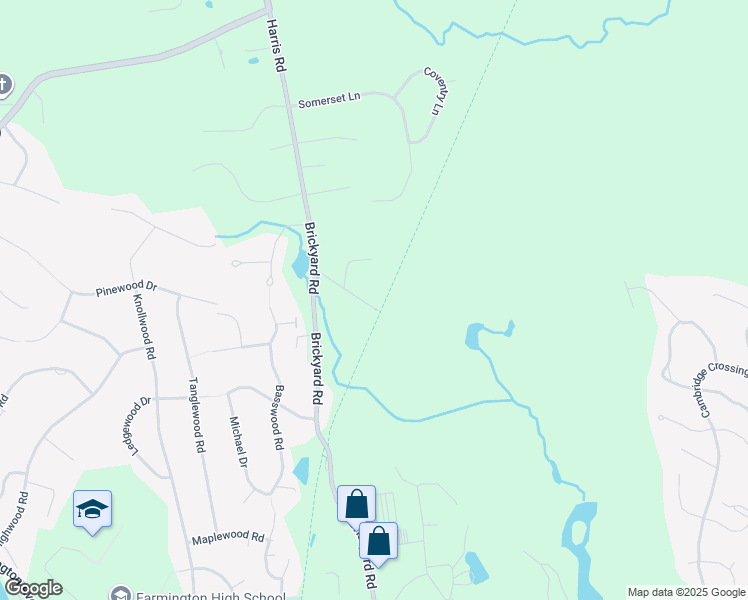 map of restaurants, bars, coffee shops, grocery stores, and more near 19 Griffinville Road in Farmington