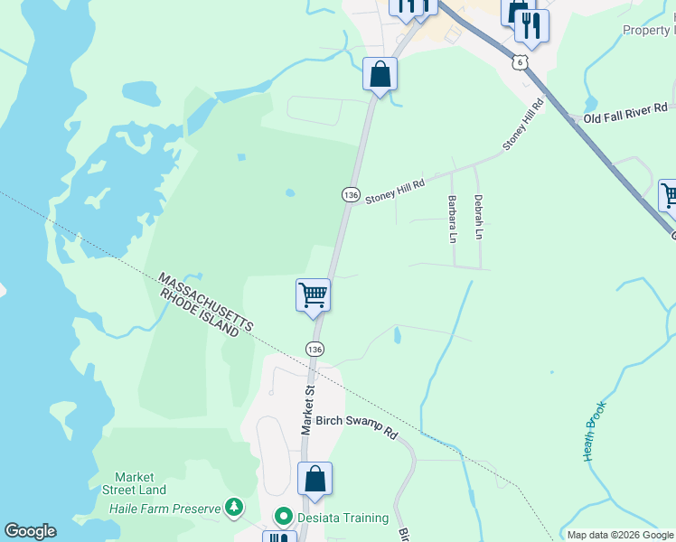 map of restaurants, bars, coffee shops, grocery stores, and more near 350 Market Street in Swansea