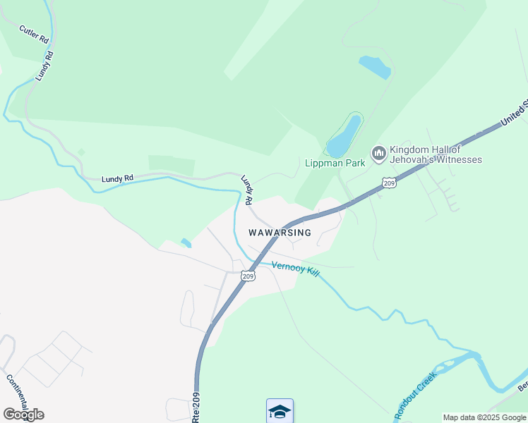 map of restaurants, bars, coffee shops, grocery stores, and more near 16 Lundy Road in Wawarsing