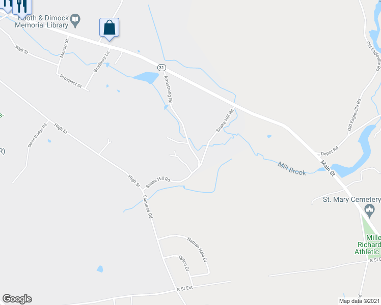 map of restaurants, bars, coffee shops, grocery stores, and more near 228 Armstrong Road in Coventry
