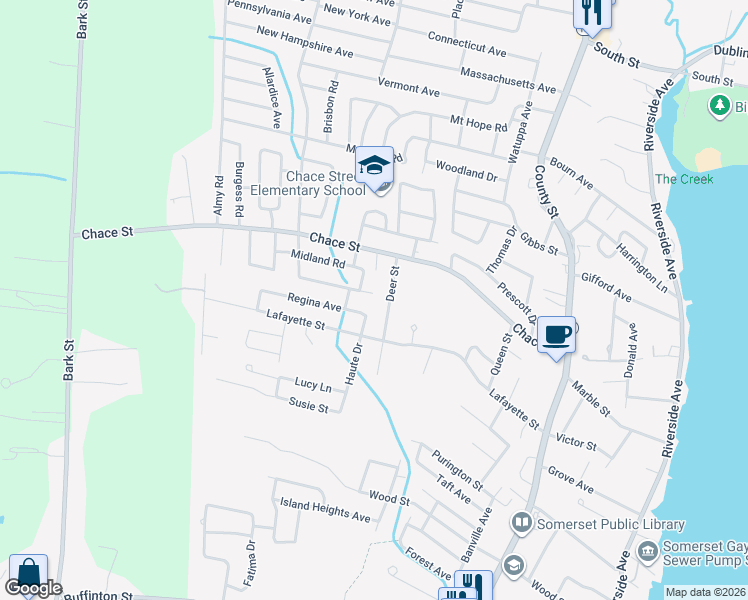 map of restaurants, bars, coffee shops, grocery stores, and more near 11 Brookside Road in Somerset