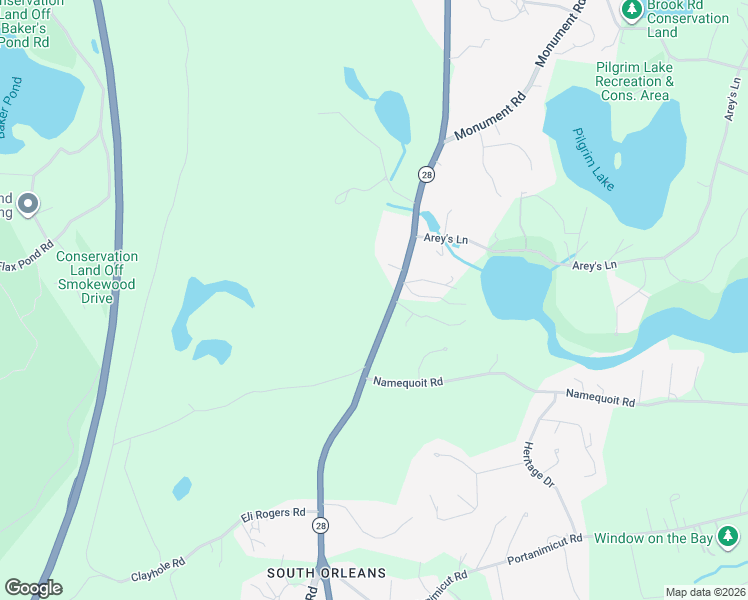 map of restaurants, bars, coffee shops, grocery stores, and more near 326 South Orleans Road in Orleans