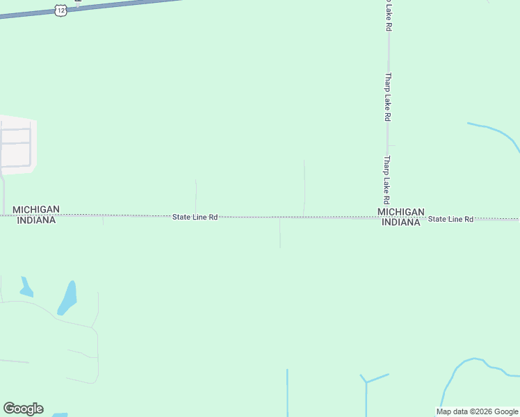 map of restaurants, bars, coffee shops, grocery stores, and more near 18390 State Line Road in Edwardsburg