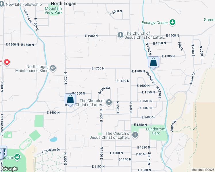 map of restaurants, bars, coffee shops, grocery stores, and more near 95 Bristol Road in Logan