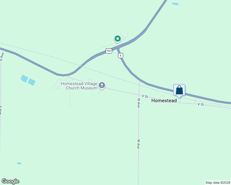 map of restaurants, bars, coffee shops, grocery stores, and more near 4312-4398 V Street in Homestead