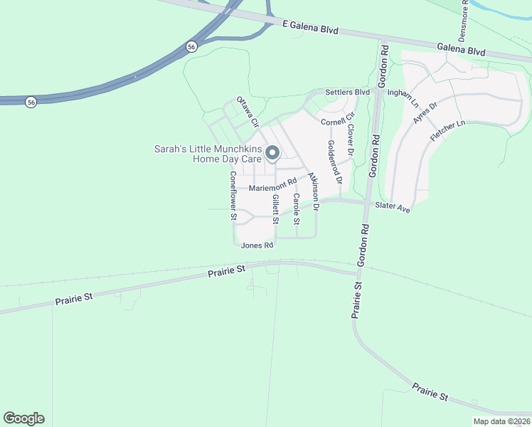 map of restaurants, bars, coffee shops, grocery stores, and more near 1238 Parkside Drive in Sycamore