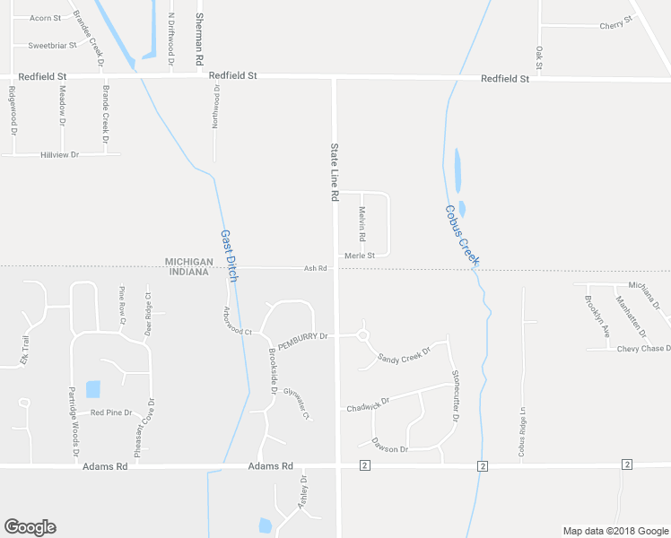map of restaurants, bars, coffee shops, grocery stores, and more near 46545 Ash Road in Granger