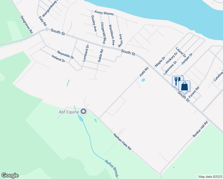map of restaurants, bars, coffee shops, grocery stores, and more near 98 Judd Road in Coventry