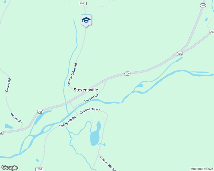 map of restaurants, bars, coffee shops, grocery stores, and more near 340 Fassett Road in Stevensville