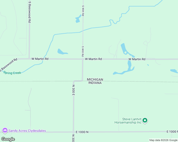 map of restaurants, bars, coffee shops, grocery stores, and more near 7700 West Martin Road in Three Oaks