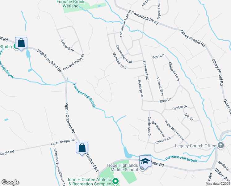 map of restaurants, bars, coffee shops, grocery stores, and more near 77 Twin Birch Drive in Cranston