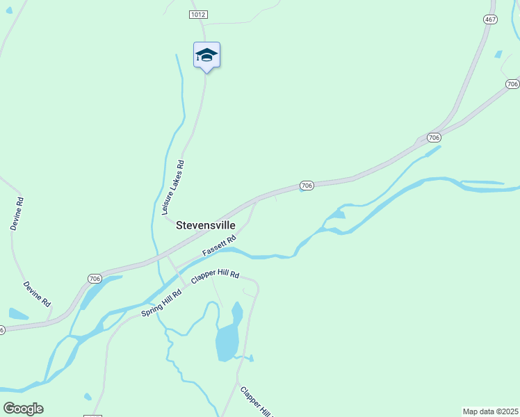 map of restaurants, bars, coffee shops, grocery stores, and more near 340 Fassett Road in Stevensville